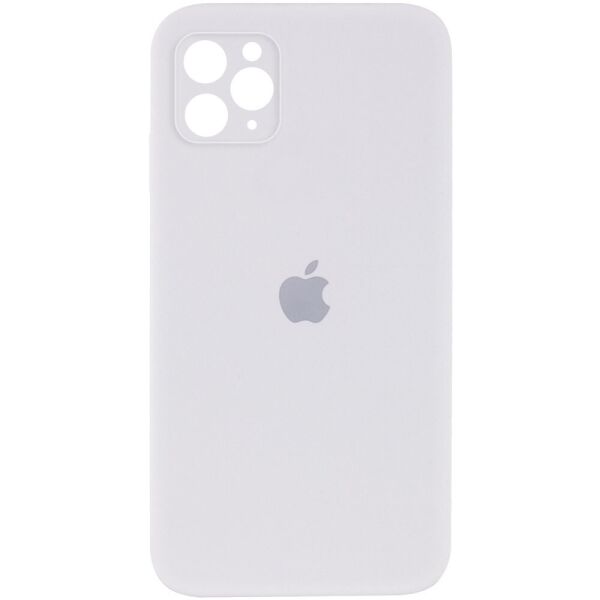 

Противоударный Защитный Силиконовый Чехол - Накладка Epik Silicone Case Square Full Camera Protective (AA) для Apple iPhone 11 Pro Max (6.5'') + Усиленная Защита Камеры / с Микрофиброй / Матовый / Белый / White