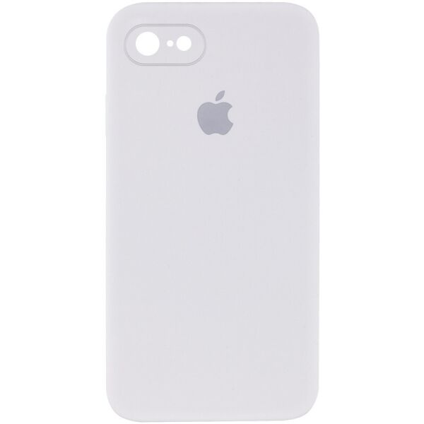 

Противоударный Защитный Силиконовый Чехол - Накладка Epik Silicone Case Square Full Camera Protective (AA) для Apple iPhone 6/6s (4.7'') + Усиленная Защита Камеры / с Микрофиброй / Матовый / Белый / White