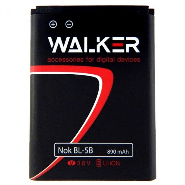

Аккумулятор батарея Walker Nokia BL-5B (890 mAh)