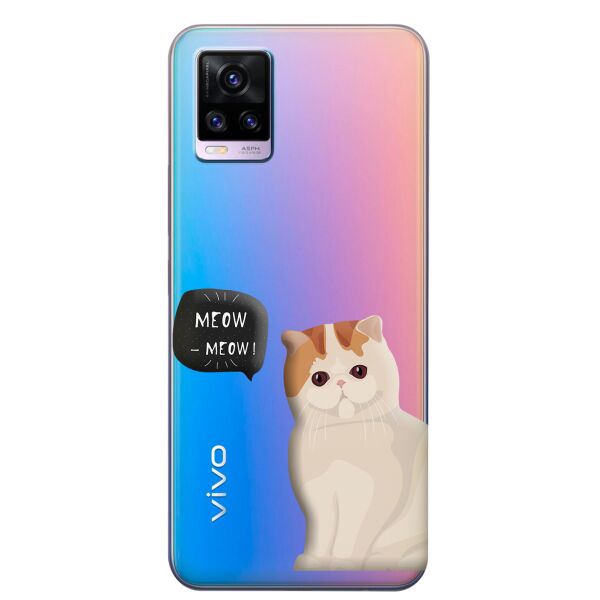 

Прозрачный силиконовый чехол iSwag для Vivo V20 с рисунком - Котенок (KS8342)