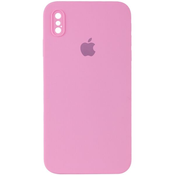 

Противоударный Защитный Силиконовый Чехол - Накладка Epik Silicone Case Square Full Camera Protective (AA) для Apple iPhone X / XS (5.8'') + Усиленная Защита Камеры / с Микрофиброй / Матовый / Розовый / Light pink