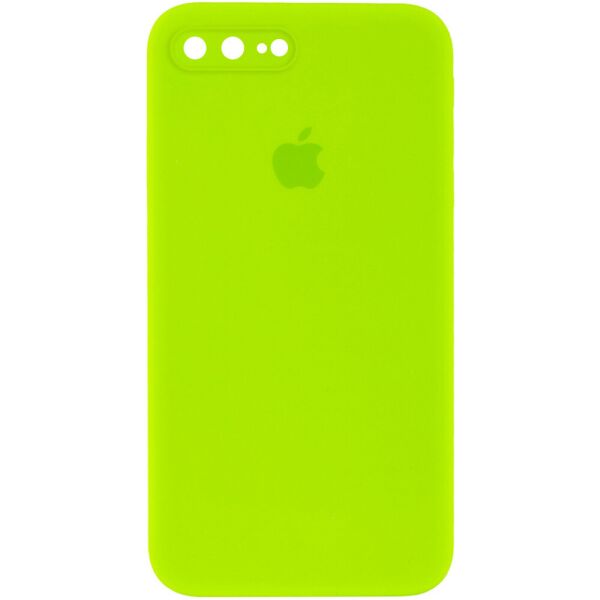 

Противоударный Защитный Силиконовый Чехол - Накладка Epik Silicone Case Square Full Camera Protective (AA) для Apple iPhone 7 plus + / 8 plus + (5.5'') + Усиленная Защита Камеры / с Микрофиброй / Матовый / Салатовый / Neon green