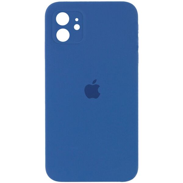 

Противоударный Защитный Силиконовый Чехол - Накладка Epik Silicone Case Square Full Camera Protective (AA) для Apple iPhone 11 (6.1'') + Усиленная Защита Камеры / с Микрофиброй / Матовый / Синий / Navy blue