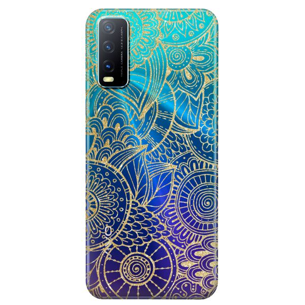 

Прозрачный силиконовый чехол iSwag для Vivo Y20 с рисунком - Золотая мандала (KS8457)
