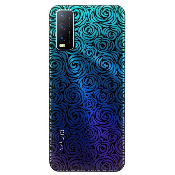

Прозрачный силиконовый чехол iSwag для Vivo Y20 с рисунком - Черные узоры (KS8473)