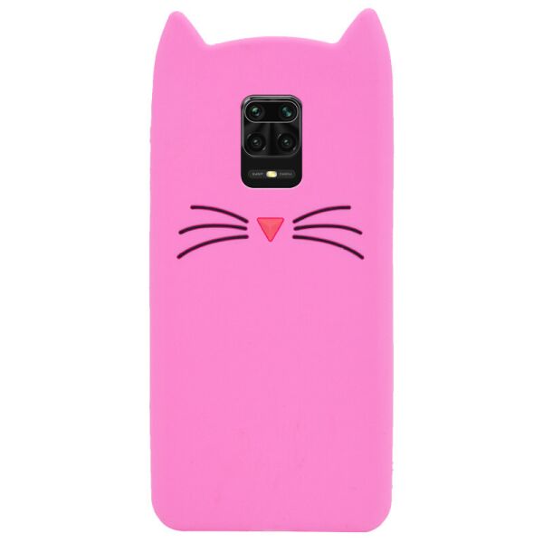 

Противоударный Защитный Силиконовый Чехол - Накладка Epik 3D Cat для Xiaomi Redmi Note 9s / Note 9 Pro / Note 9 Pro Max с Кошачьими Ушками / Матовый / Розовый