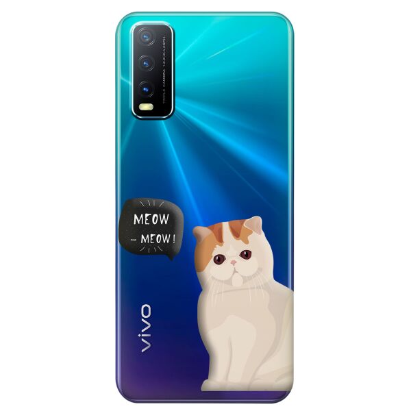 

Прозрачный силиконовый чехол iSwag для Vivo Y20 с рисунком - Котенок (KS8492)