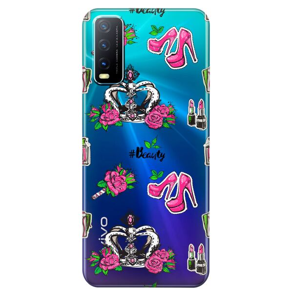 

Прозрачный силиконовый чехол iSwag для Vivo Y20 с рисунком - Женский дизайн (KS8505)