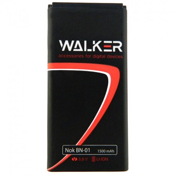 

Аккумулятор батарея Walker Nokia X Dual Sim / BN-01 (1500 mAh)