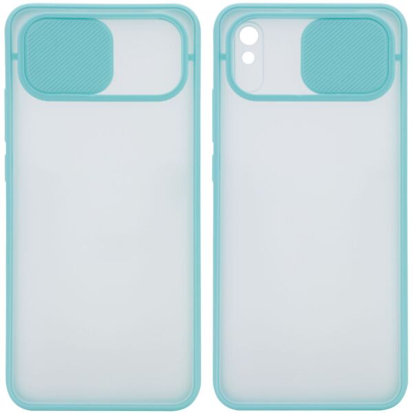 

Противоударный Защитный Термополиуретановый Чехол - Накладка Epik Camshield Mate для Xiaomi Redmi 9A со Шторкой для Камеры / Матовый / Прозрачный / Бирюзовый