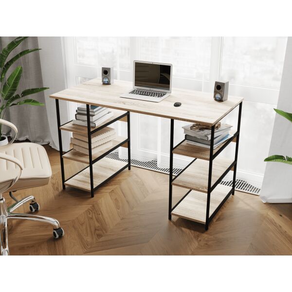 

Компьютерный стол Rimos 1200х750х600 мм ARES черный ЛДСП Дуб Сонома 16мм (Z-21_Bl_D)