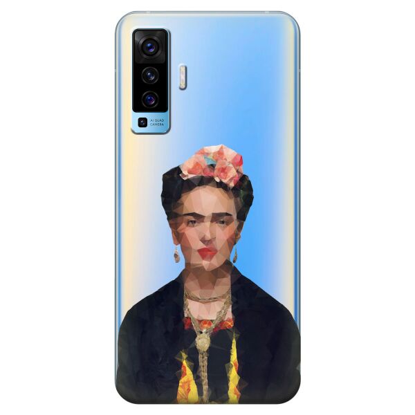 

Прозрачный силиконовый чехол iSwag для Vivo X50 с рисунком - Фрида Кало (KS8592)