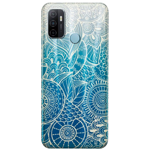 

Прозрачный силиконовый чехол iSwag для OPPO A53 с рисунком - Золотая мандала (KS8682)