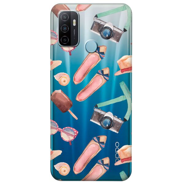 

Прозрачный силиконовый чехол iSwag для OPPO A53 с рисунком - Женские штучки (KS8690)