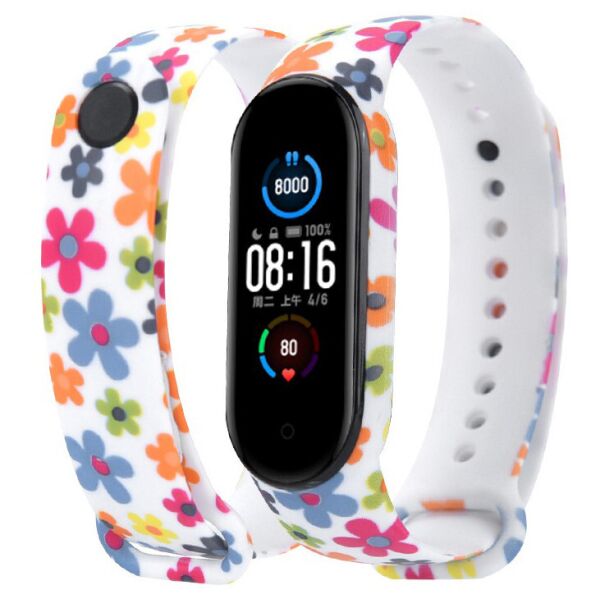 

Ремешок Painted Strap для Xiaomi Mi Band 3/4 Flowers
