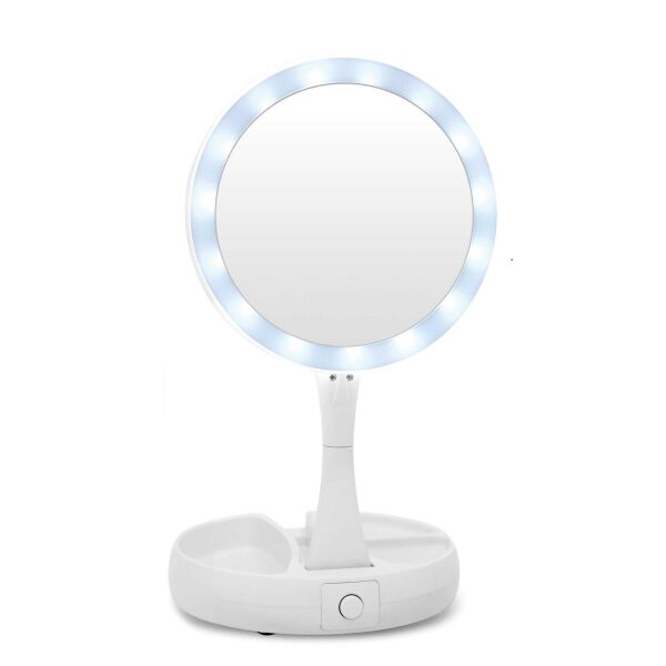 

Настольное косметическое зеркало для макияжа my foldaway mirror белое (mf01)