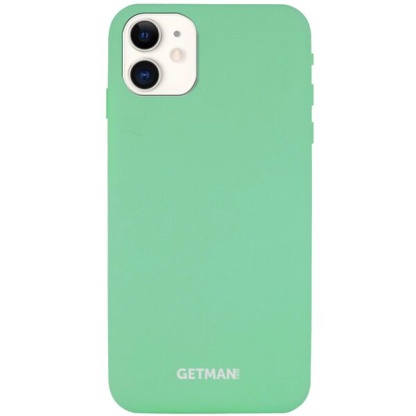 

Противоударный Защитный Термополиуретановый Чехол - Накладка Silicone Case GETMAN for Magnet для Apple iPhone 11 (6.1'') под Магнитный Держатель / с Микрофиброй / Зеленый / Spearmint