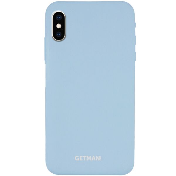 

Противоударный Защитный Термополиуретановый Чехол - Накладка Silicone Case GETMAN for Magnet для Apple iPhone X / XS (5.8'') под Магнитный Держатель / с Микрофиброй / Серый / Mist Blue