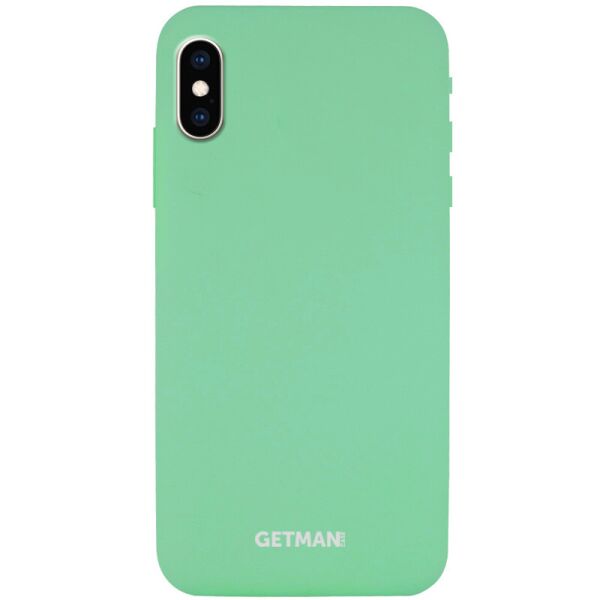 

Противоударный Защитный Термополиуретановый Чехол - Накладка Silicone Case GETMAN for Magnet для Apple iPhone X / XS (5.8'') под Магнитный Держатель / с Микрофиброй / Зеленый / Spearmint