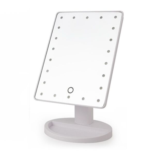 

Настольное косметическое зеркало для макияжа large led mirror белое (mg03)