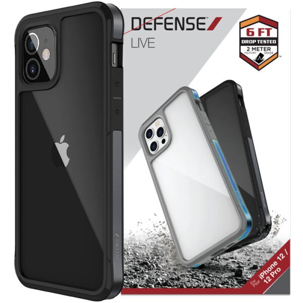 

Противоударный Защитный Металлический Чехол - Бампер Defense Edge Series для Apple iPhone 12 mini (5.4'') Термополиуретановый / с Высокими Бортиками / Матовый / Черный / Black