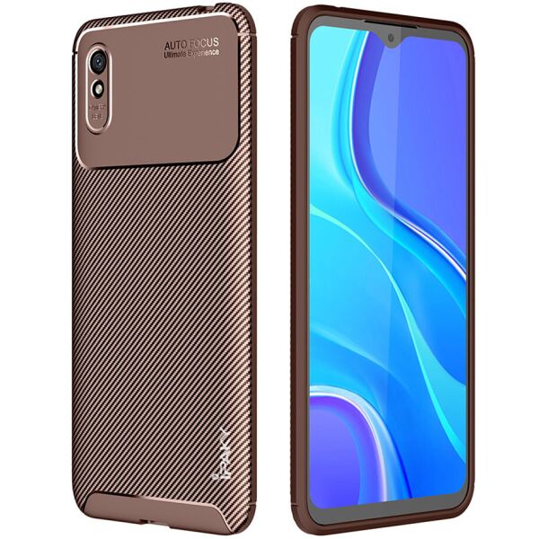 

Противоударный Защитный Термополиуретановый Чехол - Накладка iPaky Kaisy Series для Xiaomi Redmi 9A с Карбоновым Эффектом / Ультратонкий / + Высокие Бортики / Коричневый