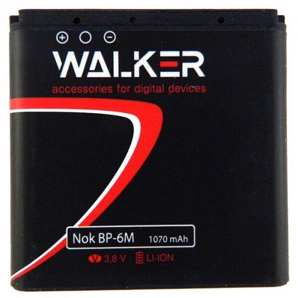 

Аккумулятор батарея Walker Nokia BP-6M (1070 mAh)