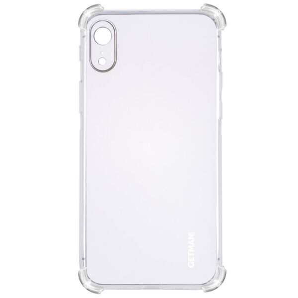 

Противоударный Защитный Термополиуретановый Чехол - Накладка GETMAN Ease logo для Apple iPhone XR (6.1'') с Усиленными Углами / Минималистичный / Transparent / Прозрачный