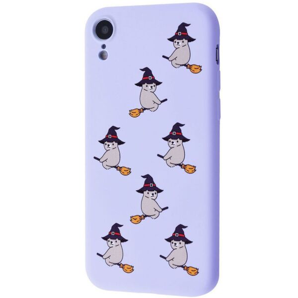 

Противоударный Защитный Термополиуретановый Чехол - Накладка WAVE Fancy для Apple iPhone XR (6.1'') Матовый / Bear on broom / Light purple