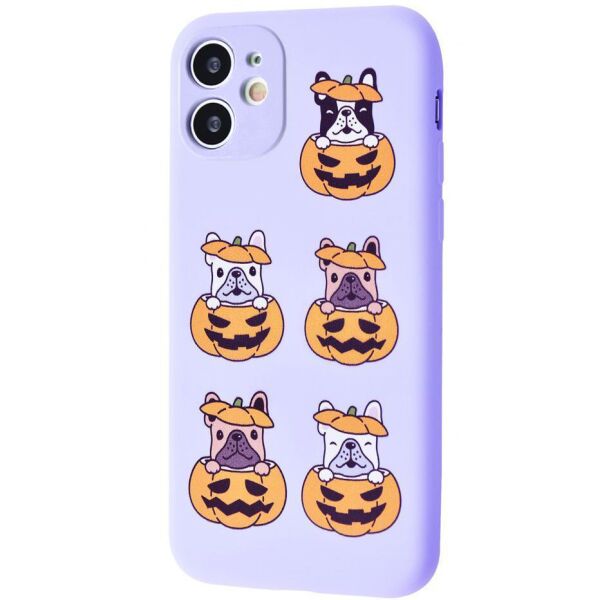 

Противоударный Защитный Термополиуретановый Чехол - Накладка WAVE Fancy для Apple iPhone 11 (6.1'') Матовый / Dog in pumpkin / Light purple