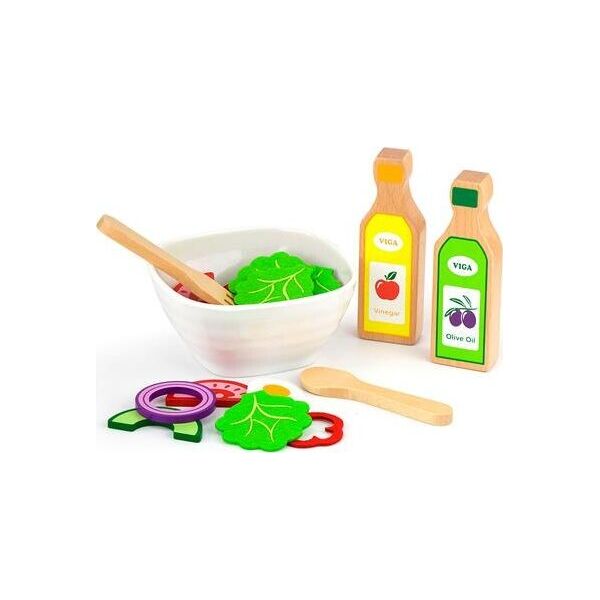 

Игрушечные продукты Viga Toys Набор для салата из дерева, 36 эл. (51605)