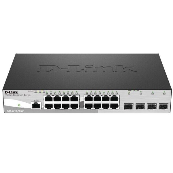 

Коммутатор D-Link DGS-1210-20/ME/A 16x1GE, 4xSFP, WebSmart (DGS-1210-20/ME/A)