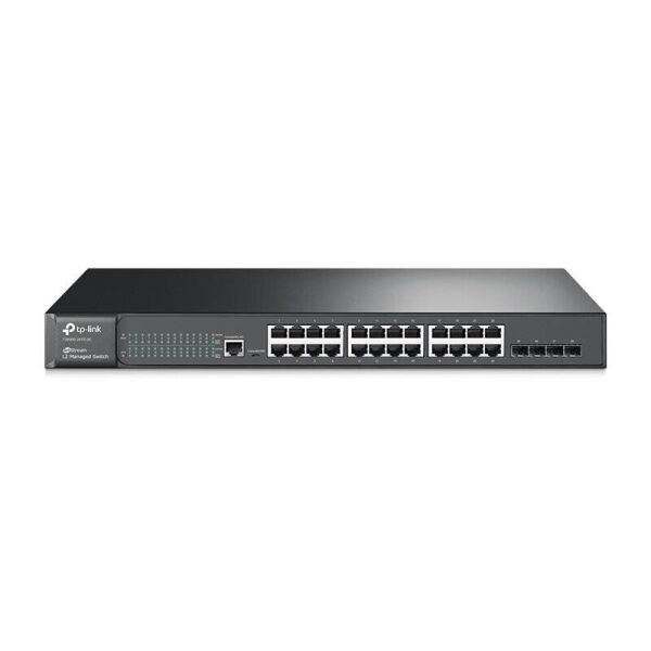 

Коммутатор TP-LINK T2600G-28TS (TL-SG3424) 24x1GE, 4x1GE/SFP, L2, JetStream + питание DC (T2600G-28TS-DC)