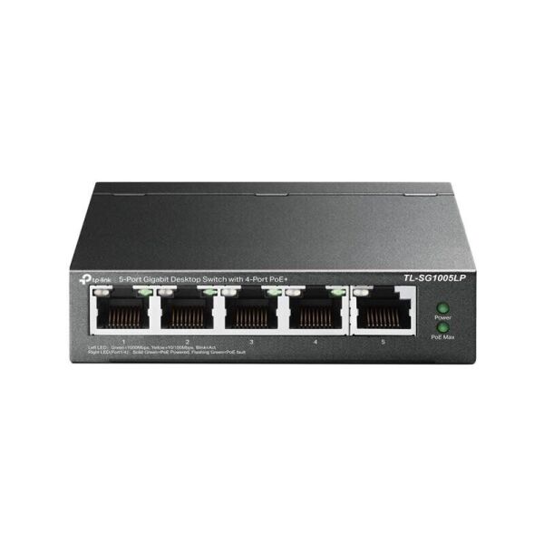 

Коммутатор TP-LINK TL-SG1005LP 5x1GE/4xPoE+ 40W, Неуправляемый, Настольный (TL-SG1005LP)