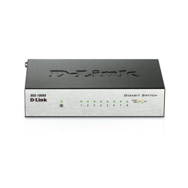 

Коммутатор D-Link DGS-1008D 8xGE, Desktop металл, Неуправляемый (DGS-1008D)