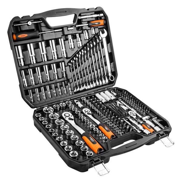 

Набор инструментов NEO, 219 ед., 1/2 ", 3/8", 1/4 ", CrV (08-671)