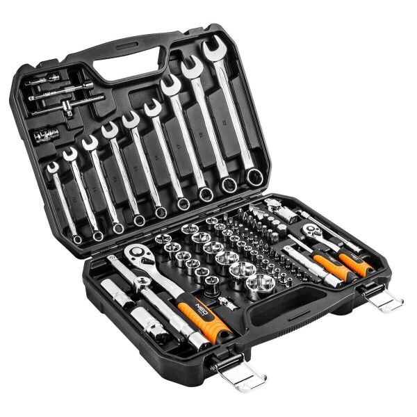 

Набор инструментов NEO, 82 ед., 1/2 ", 1/4", CrV (08-672)