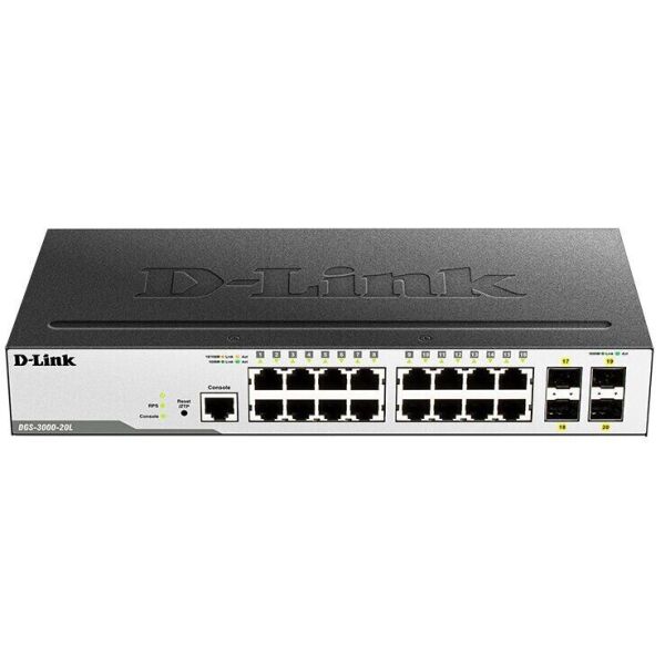 

Коммутатор D-Link DGS-3000-20L 16xGE, 4xSFP 1G, L2 (DGS-3000-20L)