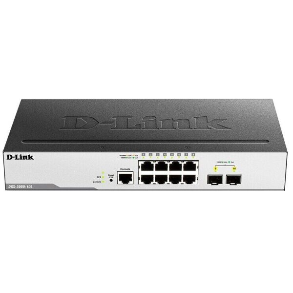 

Коммутатор D-Link DGS-3000-10L 8x1GE, 2xSFP 1G L2 (DGS-3000-10L)