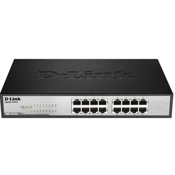 

Коммутатор D-Link DGS-1016C 16x1GE, Стоечный, Неуправляемый (DGS-1016C)