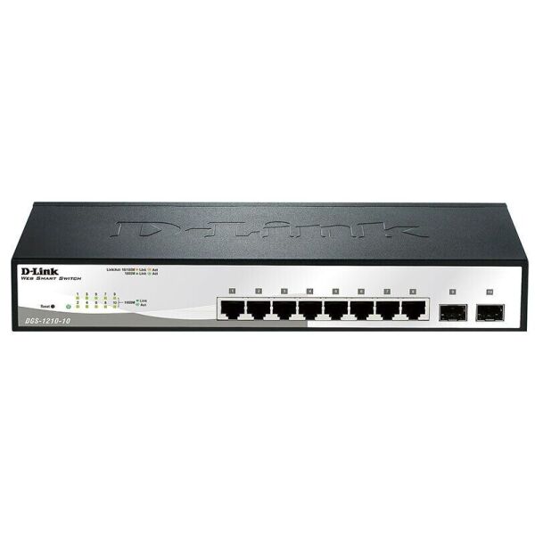 

Коммутатор D-Link DGS-1210-10/F 8x1GE, 2xSFP Smart III (DGS-1210-10)