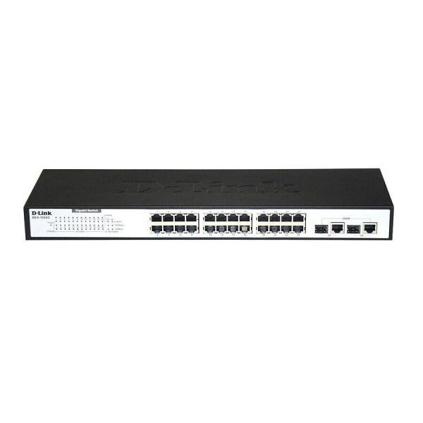 

Коммутатор D-Link DES-1026G 24xFE, 2xSFP/GE/Combo, Стоечный, Неуправляемый (DES-1026G)