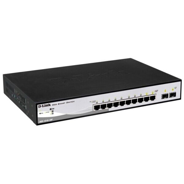

Коммутатор D-Link DGS-1210-10P/F 8port 1GE PoE, 2xSFP, WebSmart (DGS-1210-10P)