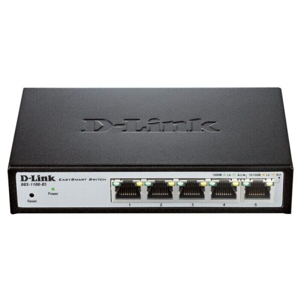 

Коммутатор D-Link DGS-1100-05 5port 1GE, EasySmart (DGS-1100-05)