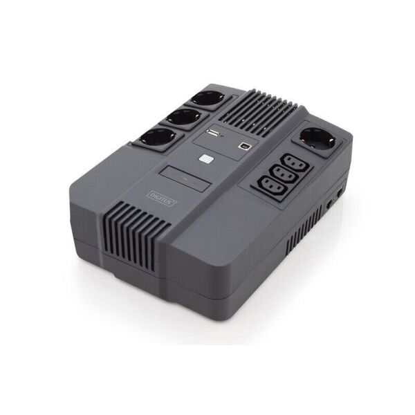 

ИБП DIGITUS All-in-One, 800VA/480W, LED, 4xSchuko/3xC13, RJ45, USB (DN-170111)