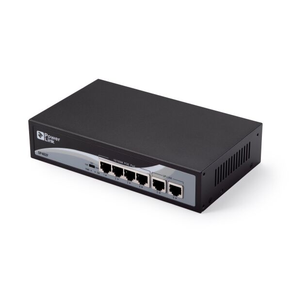 

Коммутатор 2E PowerLink SP402F 6xFE (4x FE PoE, 2xFE Uplink, 65W) (2E-SP402F)