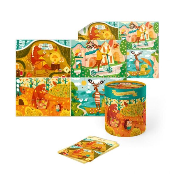 

Пазл и игра Mon Puzzle Обсервационный. Как звери времени года встречали 200110