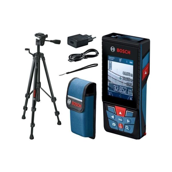 

Дальномер лазерный Bosch Professional GLM 120 C + штатив BT 150, 0.08-120 м, Bluetooth (0.601.072.F01)