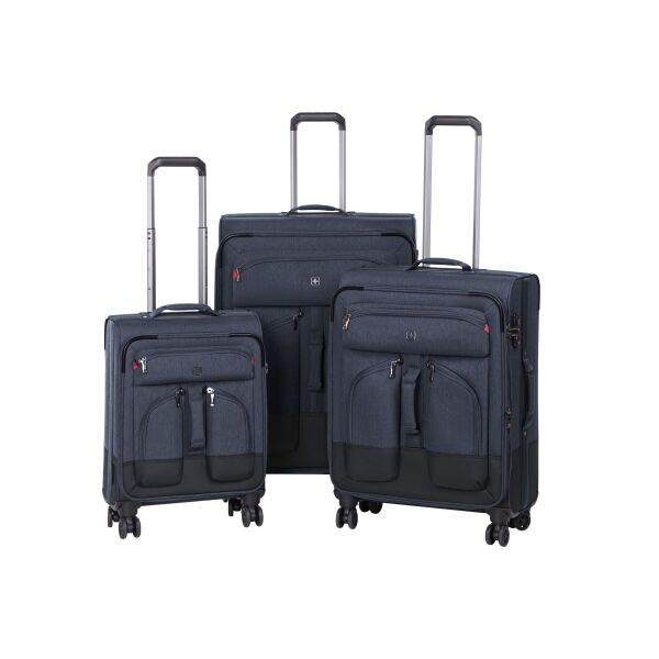 

Набор тканевых чемоданов, Wenger Deputy Set (20''/24''/29''), 4 колеса, тёмно-синий (604365)