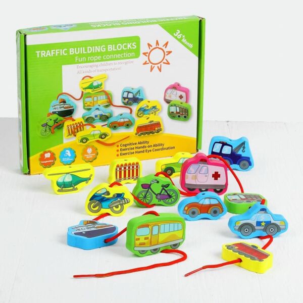 

Деревянная игрушка Шнуровка MD 1263 (Транспорт)